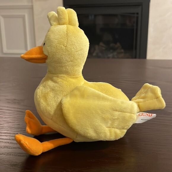 Gund 4034198 Sitting Yellow & Orange Duck 6" Easter Stuff Animal Plush Excellent - Picture 2 of 8